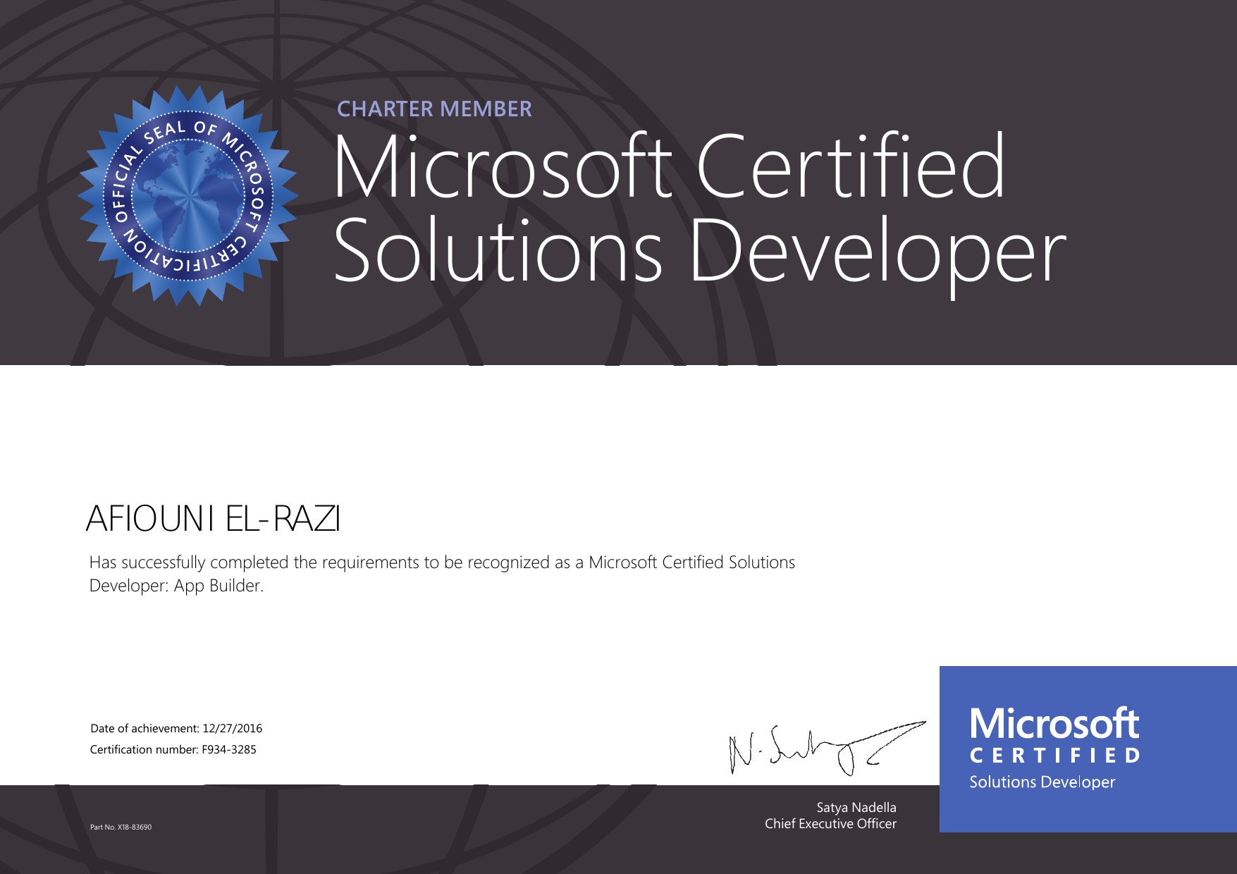 MCSD App Builder Certificate